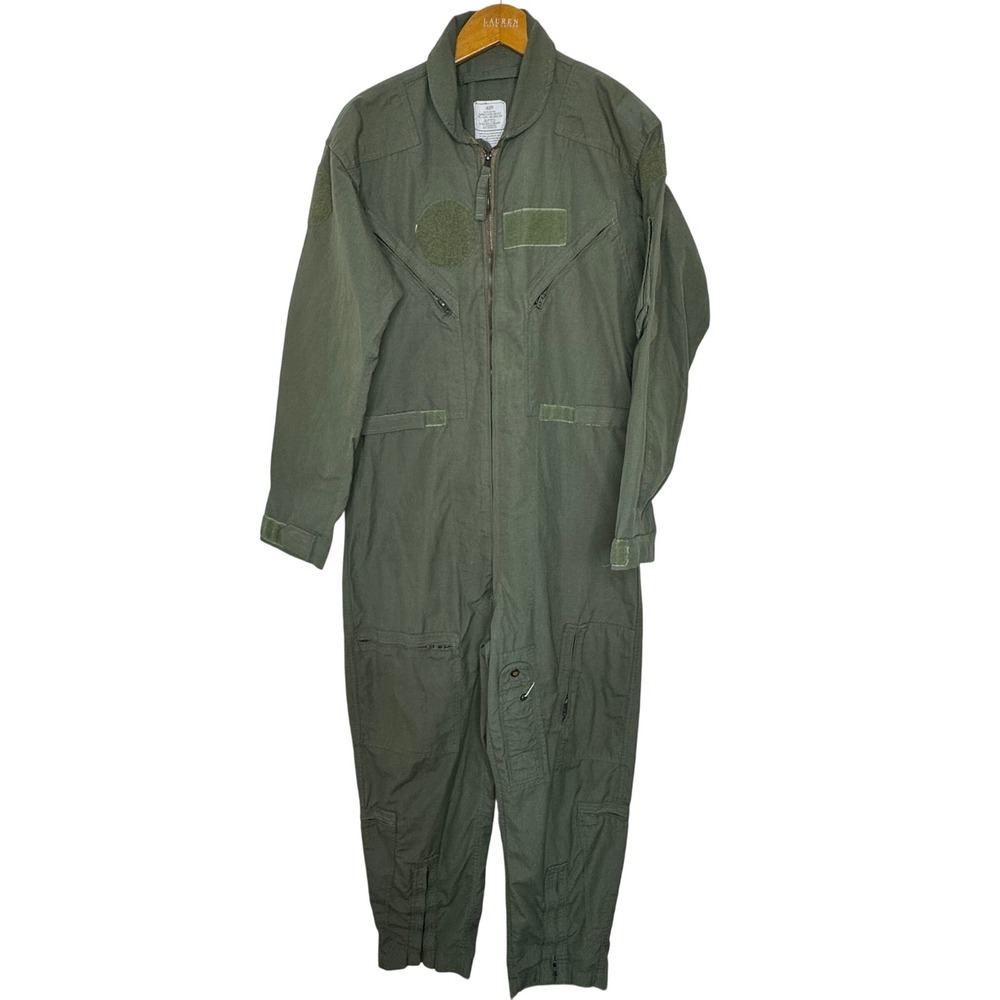 Nomex Flight Suit Coveralls Type 1 Class 1 Sage‎ Green Size 42R